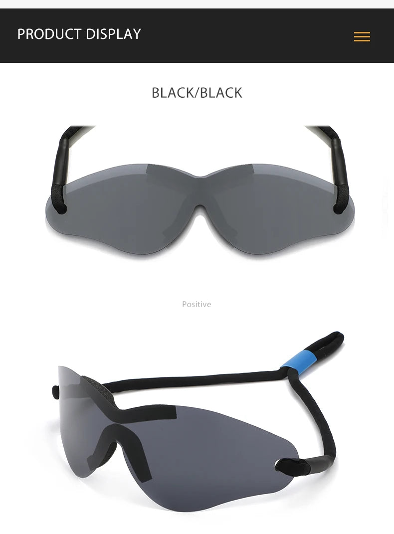 Oversized Punk Sport Rimless Sunglasses Women Men Luxury Brand Designer Hip Hop One Piece Y2K Sun Glasses