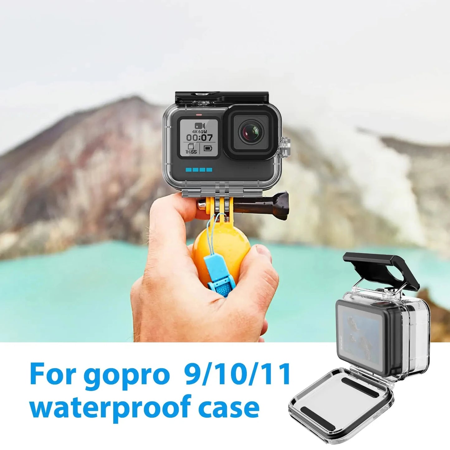 for GoPro Hero 11 10 9 Black Case Waterproof 60M Housing Diving Protective For Go Pro 9 10 GoPro9 Underwater Cover Accessories