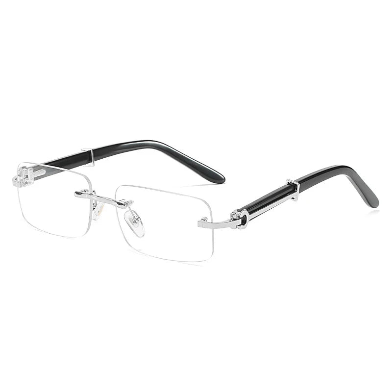 Square Rimless Pink Blue Green Sun Glasses For Men 2022 Luxury Designer Rectangle Hip Hop Cool Sunglasses Men Fashion Sunglasses