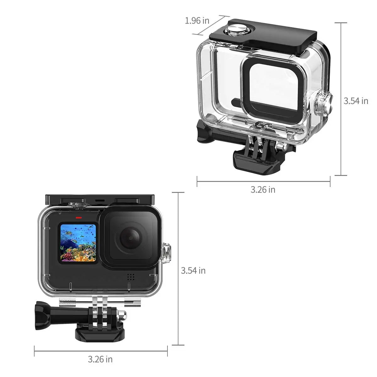 for GoPro Hero 11 10 9 Black Case Waterproof 60M Housing Diving Protective For Go Pro 9 10 GoPro9 Underwater Cover Accessories