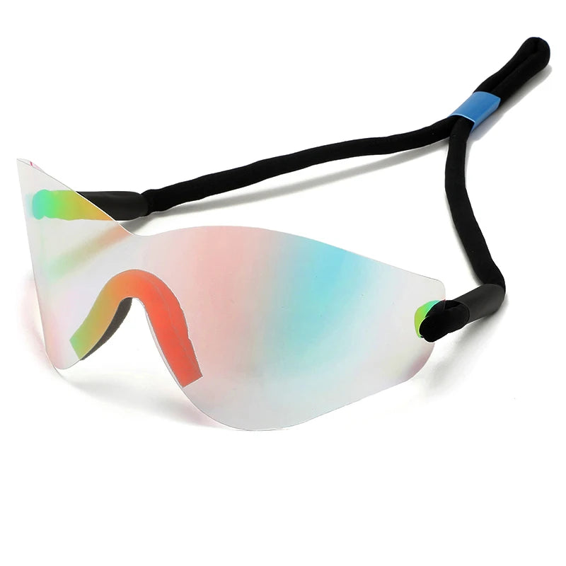 Oversized Punk Sport Rimless Sunglasses Women Men Luxury Brand Designer Hip Hop One Piece Y2K Sun Glasses