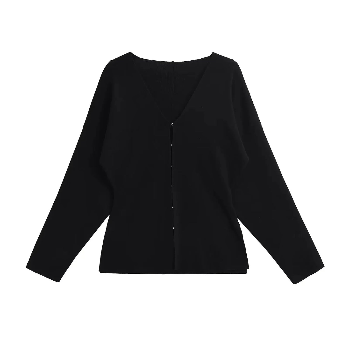 Cardigan V Neck Sweater Casual Jackets For Ladies Peplum Long Sleeve Knit Open Front Split Cardigan Light Weight Clothing