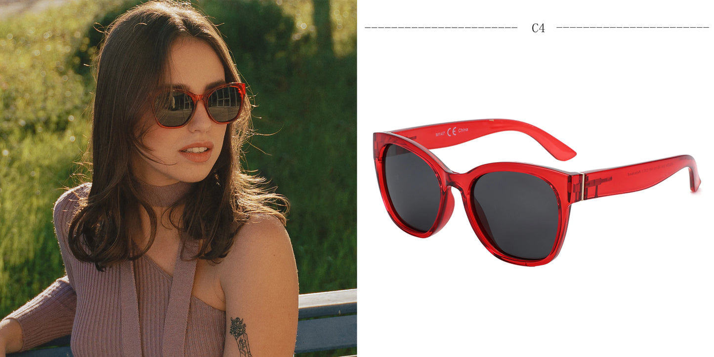 ZENOTTIC Fashion Original Thick Butterfly Frame Polarized Sunglasses for Women Chunky Uv400 Protection Shade Cat Eye Sun Glasses