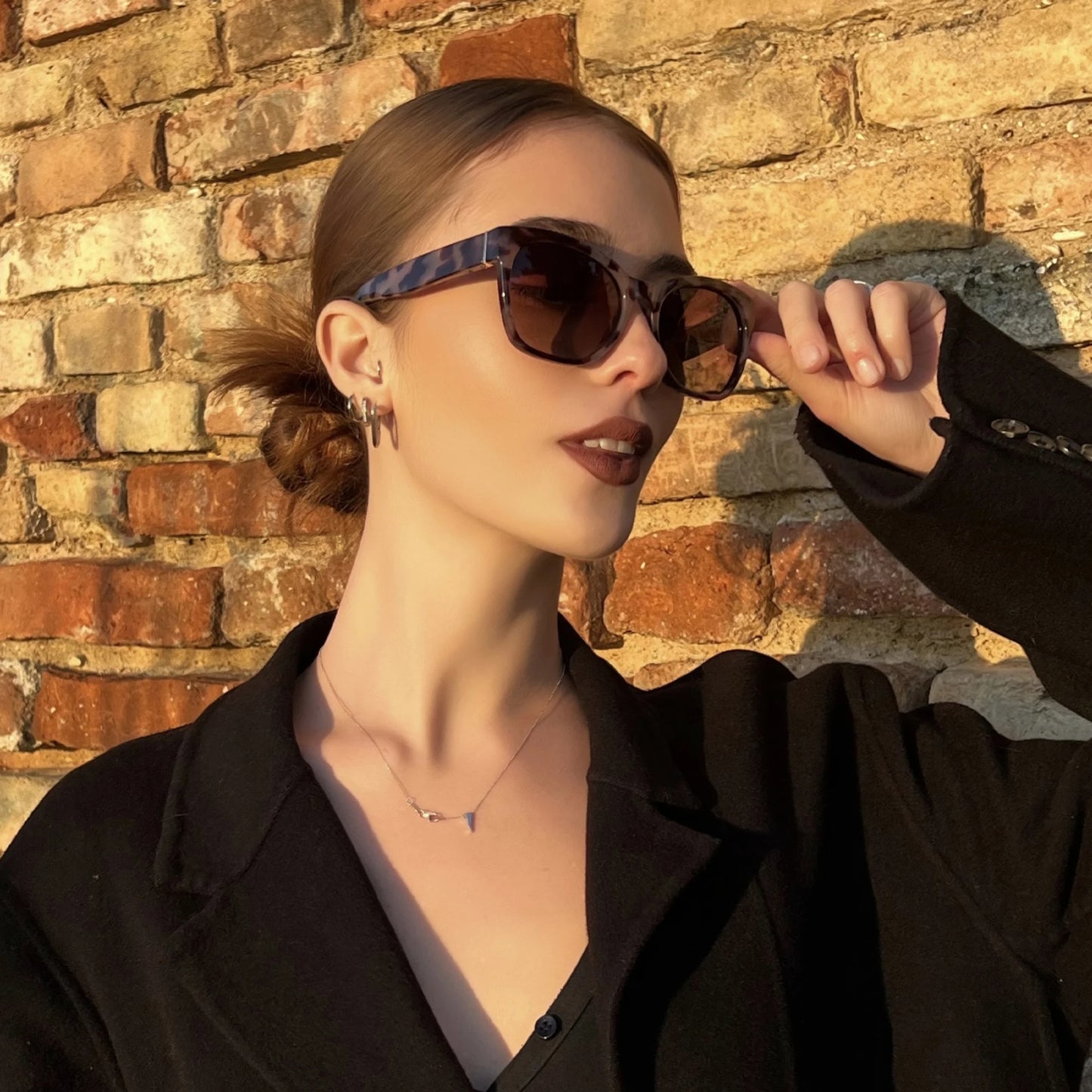 ZENOTTIC Fashion Original Thick Butterfly Frame Polarized Sunglasses for Women Chunky Uv400 Protection Shade Cat Eye Sun Glasses