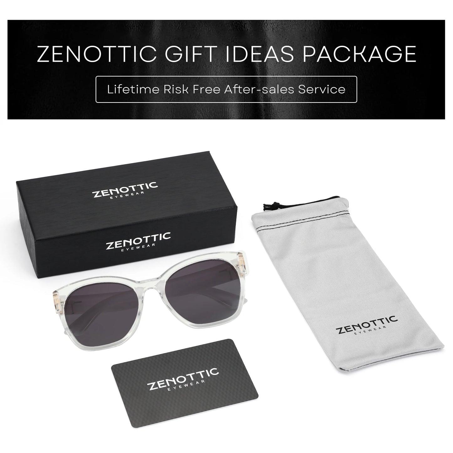 ZENOTTIC Fashion Original Thick Butterfly Frame Polarized Sunglasses for Women Chunky Uv400 Protection Shade Cat Eye Sun Glasses