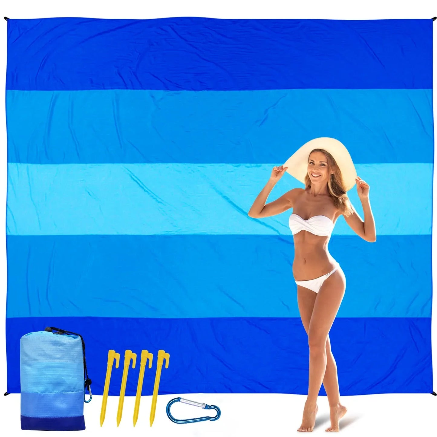 Extra-Large Waterproof Beach Blanket for 4-7 Adults,-,Lightweight,,Sandproof Picnic Mat for Beach,,Travel,Camping,Hiking